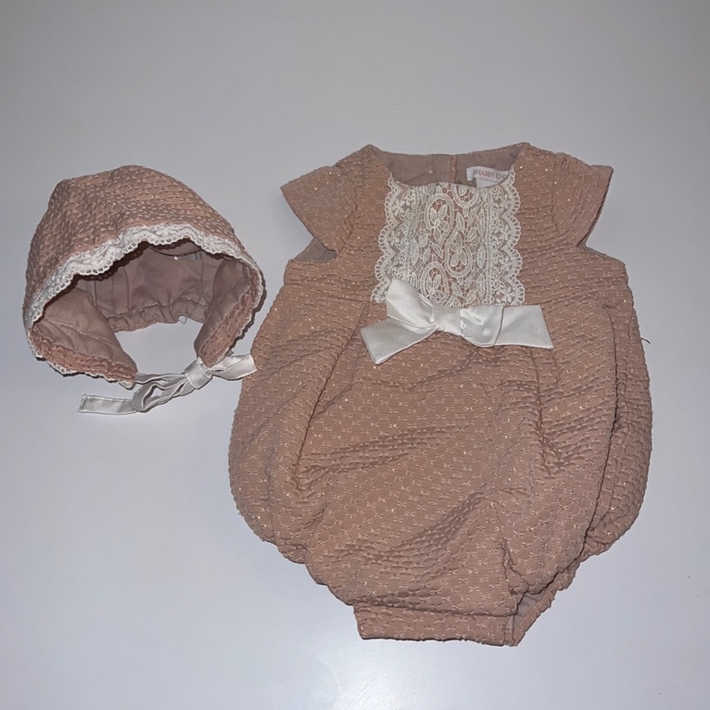 Romper with bonnet